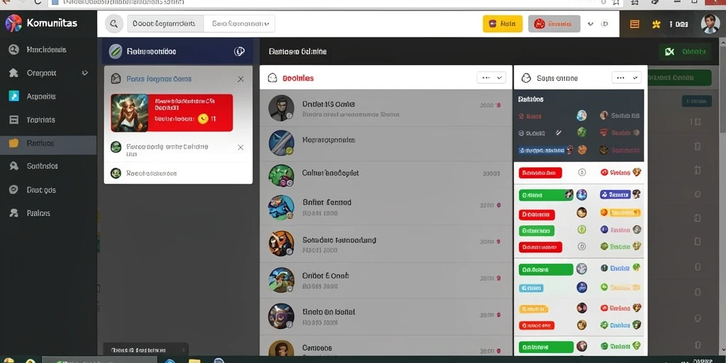 Fitur interaksi sosial yang memungkinkan bermain bersama teman.